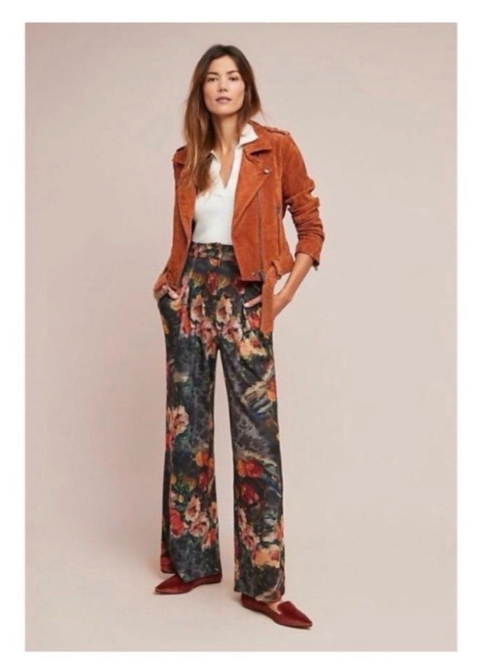 Anthropologie Eva Franco Simone Floral Pants - XL